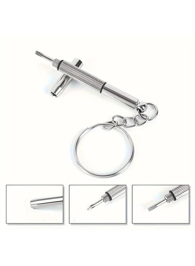 2pcs Precision Eyeglass Screwdriver Set Portable Repair Tool Kit with Keychain - Image 5